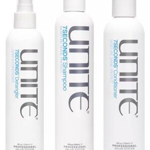 UNITE Hair 7SECONDS Moisture Trio Shampoo, Conditioner, Detangler